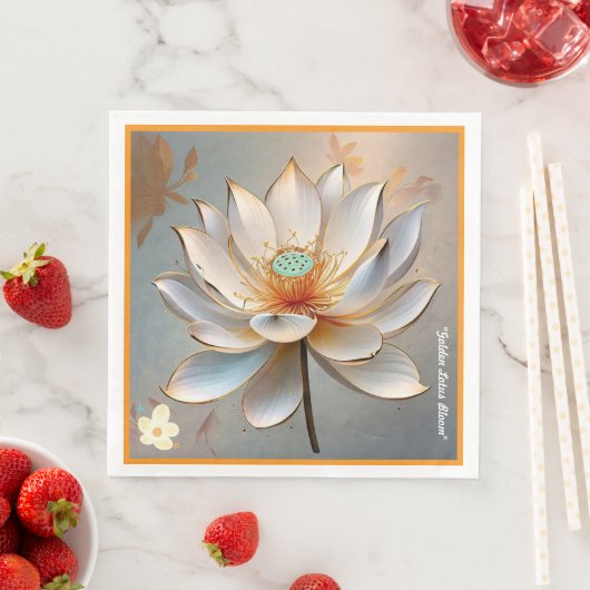"Lotus ontvouwen" Servet (Insitu)