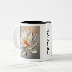 Lotus ontvouwt innerlijke rust tweekleurige koffiemok