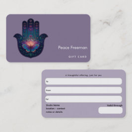 Lotus Ontwaken | Hamsa Hand Design Visitekaartje