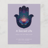 Lotus Ontwaken | Hamsa Hand Ontwerp Flyer (Achterkant)