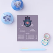 Lotus Ontwaken | Hamsa Hand Ontwerp Flyer (Enkel)