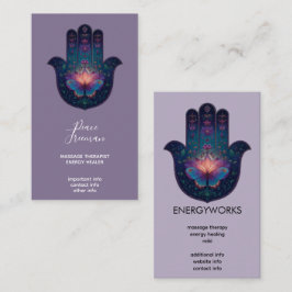 Lotus Ontwaken | Hamsa Hand Ontwerp Visitekaartje