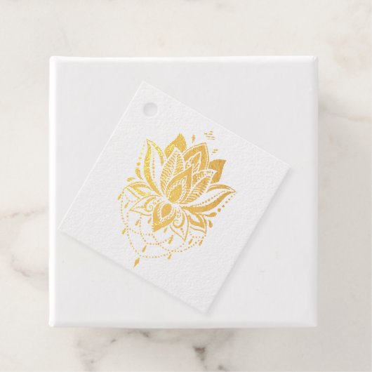 Lotus-ontwerp Bedankjes Labels (Met doos)