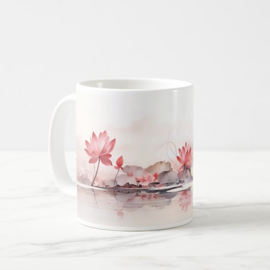 Lotus op het water koffiemok (Voorkant links)