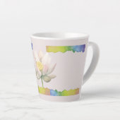Lotus Pastel Latte Mok – sereen en elegant design (Rechterhoek)
