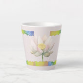 Lotus Pastel Latte Mok – sereen en elegant design (Voorkant)