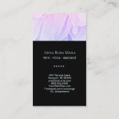 *~* Lotus Pastel Peony Healer Massage Yoga Reiki Visitekaartje (Achterkant)