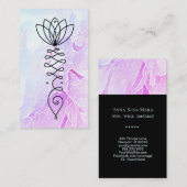 ** Lotus Pastel Peony Massage Yoga Reiki Healer Visitekaartje (Voorkant / Achterkant)