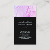 ** Lotus Pastel Peony Massage Yoga Reiki Healer Visitekaartje (Achterkant)