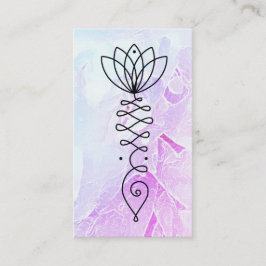 ** Lotus Pastel Peony Massage Yoga Reiki Healer Visitekaartje