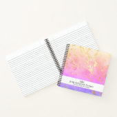 ** Lotus Pastel Roze Peach Universum Goud AP3 Notitieboek (Binnen)