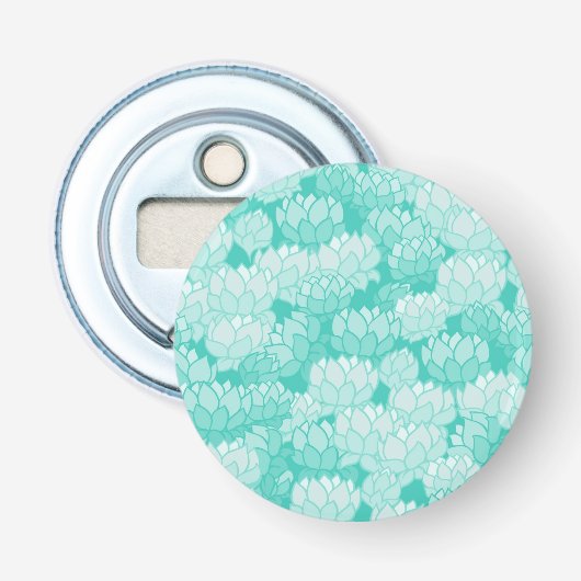 Lotus patroon 2 button flesopener (Voorkant)