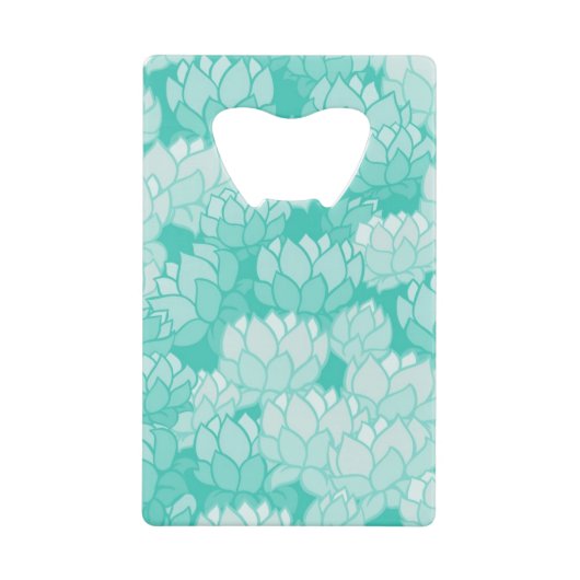 Lotus patroon 2 creditkaart flessenopener (Voorkant)