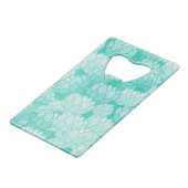 Lotus patroon 2 creditkaart flessenopener (Voorkant Gekanteld)