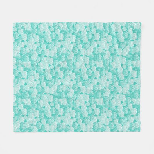 Lotus patroon 2 fleece deken (Voorkant (Horizontaal))