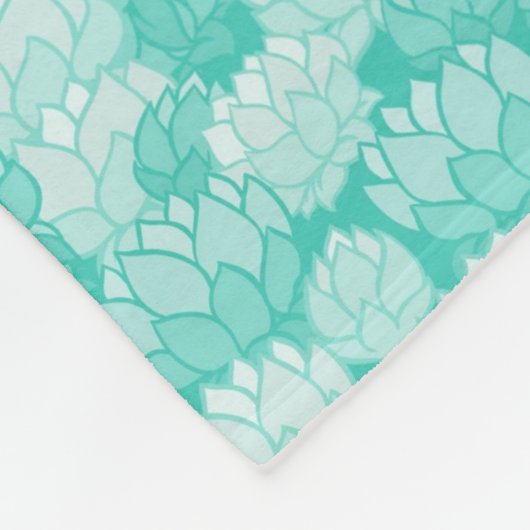 Lotus patroon 2 fleece deken (Hoek)