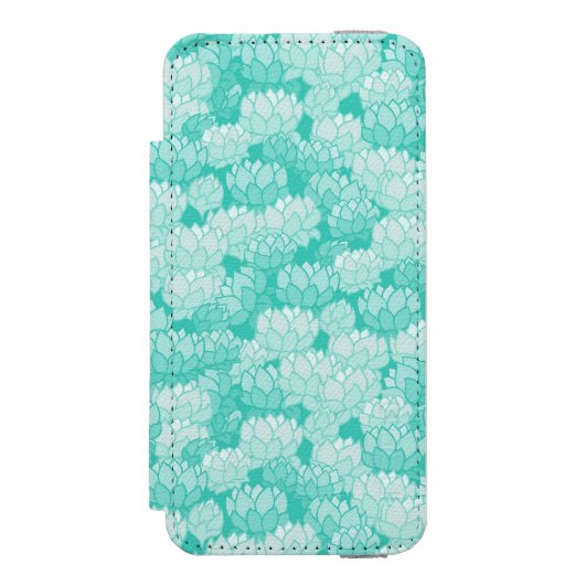 Lotus patroon 2 incipio iPhone portemonnee hoesje (Voorkant Agenda)