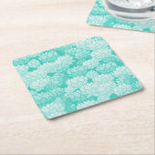 Lotus patroon 2 kartonnen onderzetters (Schuin)