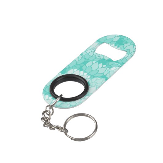 Lotus patroon 2 mini flessenopener (Achterkant Gekanteld)