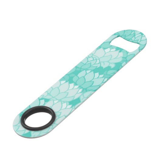 Lotus patroon 2 speed flessenopener (Achterkant Gekanteld)