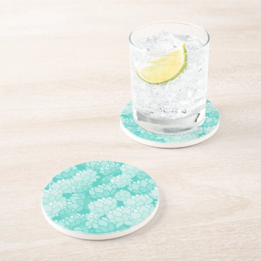 Lotus patroon 2 zandsteen onderzetter (Zijkant)