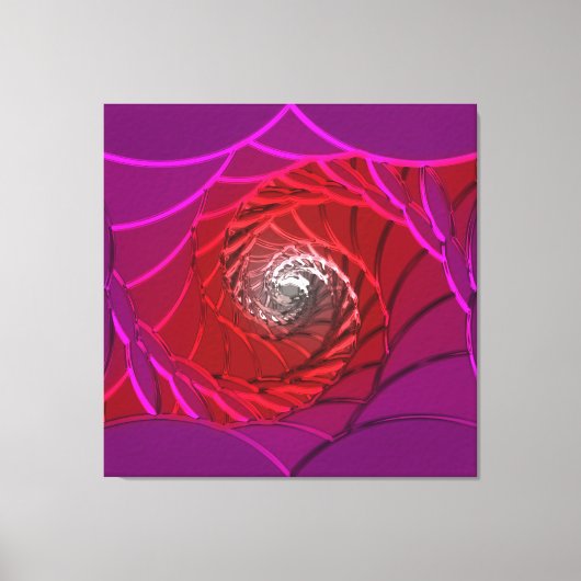 Lotus Pattern Glass Art 2B Canvas Afdruk (Voorkant)