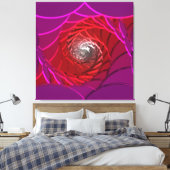 Lotus Pattern Glass Art 2B Canvas Afdruk (Insitu (Slaapkamer))