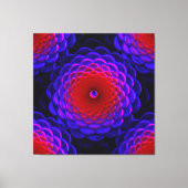 Lotus Pattern Glass Art 3B Canvas Afdruk (Voorkant)