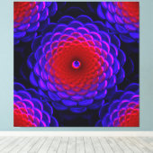 Lotus Pattern Glass Art 3B Canvas Afdruk (Insitu (Houten vloer))