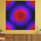 Lotus Pattern Glass Art 3B Canvas Afdruk (Insitu (Woonkamer))