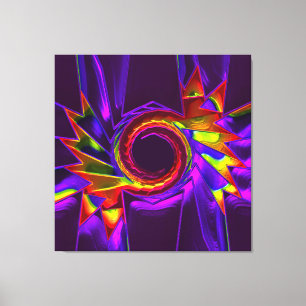 Lotus Pattern Glass Art 4 Canvas Afdruk