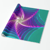 Lotus Pattern Glass Art 5A Wrapping Paper Cadeaupapier (Uitgerold)