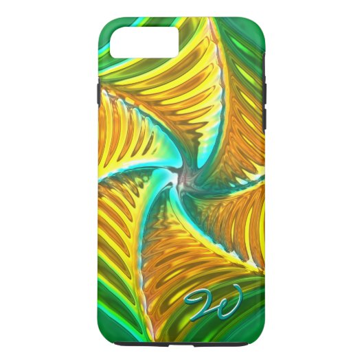 Lotus Pattern Glass Art 5B iPhone 7 Hoesje (Achterkant)