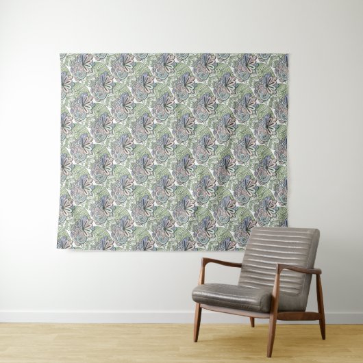 Lotus Pattern tapestries Wandkleed (In Situ (horizontaal))