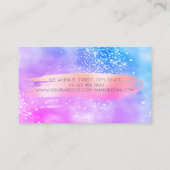 Lotus penseelstreek diamanten holografisch visitekaartje (Achterkant)