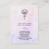 *~* Lotus Peony Nirvana Sacred Geometry Visitekaartje (Achterkant)