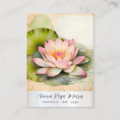 *~* Lotus PHOTO Nature Flowers QR AP67 Art Visitekaartje (Voorkant)