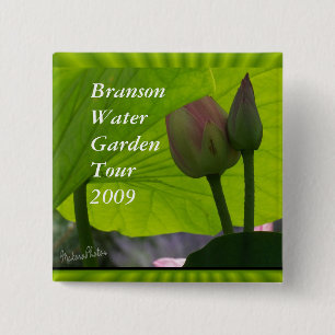 Lotus Pin-aanpassen Vierkante Button 5,1 Cm