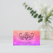 *~* Lotus Pink Galaxy Lavender Nebula Universe Visitekaartje (Staand voorkant)