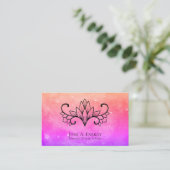 *~* Lotus Pink Galaxy Universe Lavender Nebula Visitekaartje (Staand voorkant)
