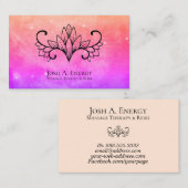 *~* Lotus Pink Galaxy Universe Lavender Nebula Visitekaartje (Voorkant / Achterkant)