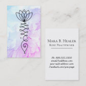*** Lotus Pioenhart Nirvana Massage Reiki Yoga Visitekaartje (Voorkant / Achterkant)