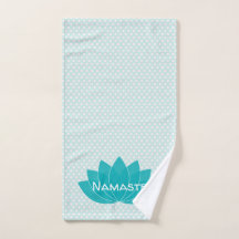 Lotus Polka Dot Yoga Exercise Hand Towel