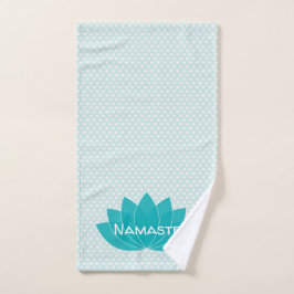 Lotus Polka Dot Yoga Exercise Hand Towel Handdoek