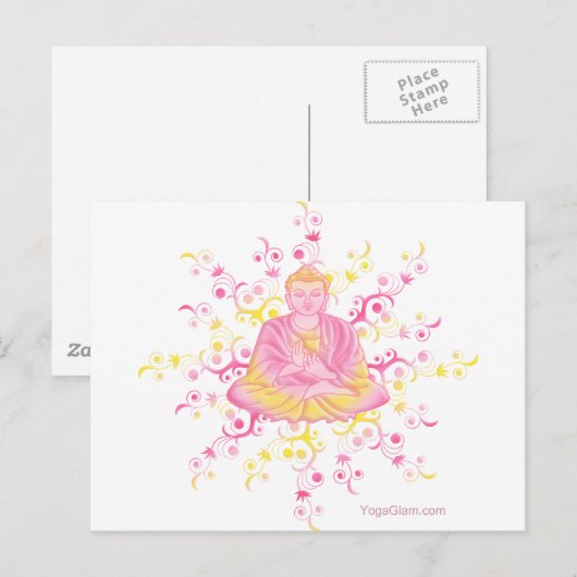 Lotus pose briefkaart (Voorkant / Achterkant)