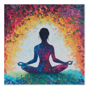 Lotus Pose Glossy Poster: Sereniteit in Bloei Perfect Poster