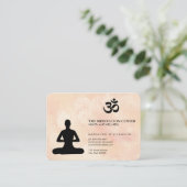 Lotus pose op pictogram visitekaartje (Staand voorkant)