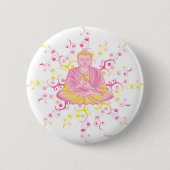 Lotus pose ronde button 5,7 cm (Voorkant)