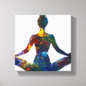 Lotus Pose Uitgerekt Canvas Print (Voorkant)