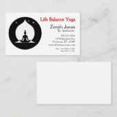Lotus Positie en Vlam Yoga Instructeur Visitekaartje (Voorkant / Achterkant)